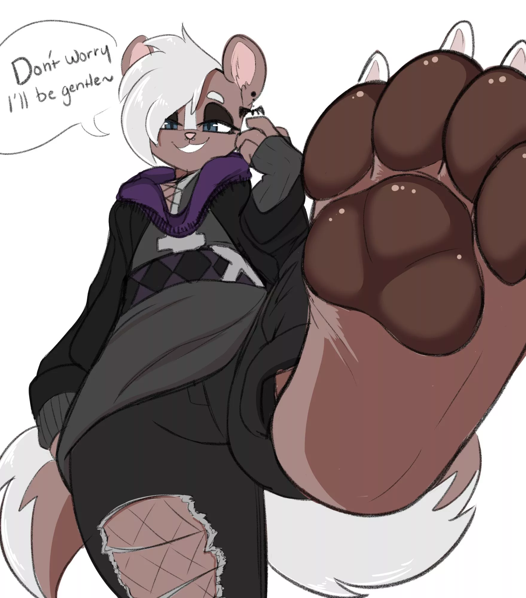 About to get smushed under her paws...