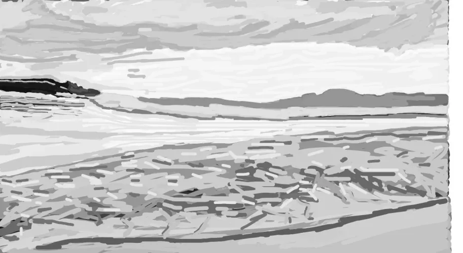 Hi guys am here to share my beautiful beach painting i did in my own art style ( what do you feel about it)