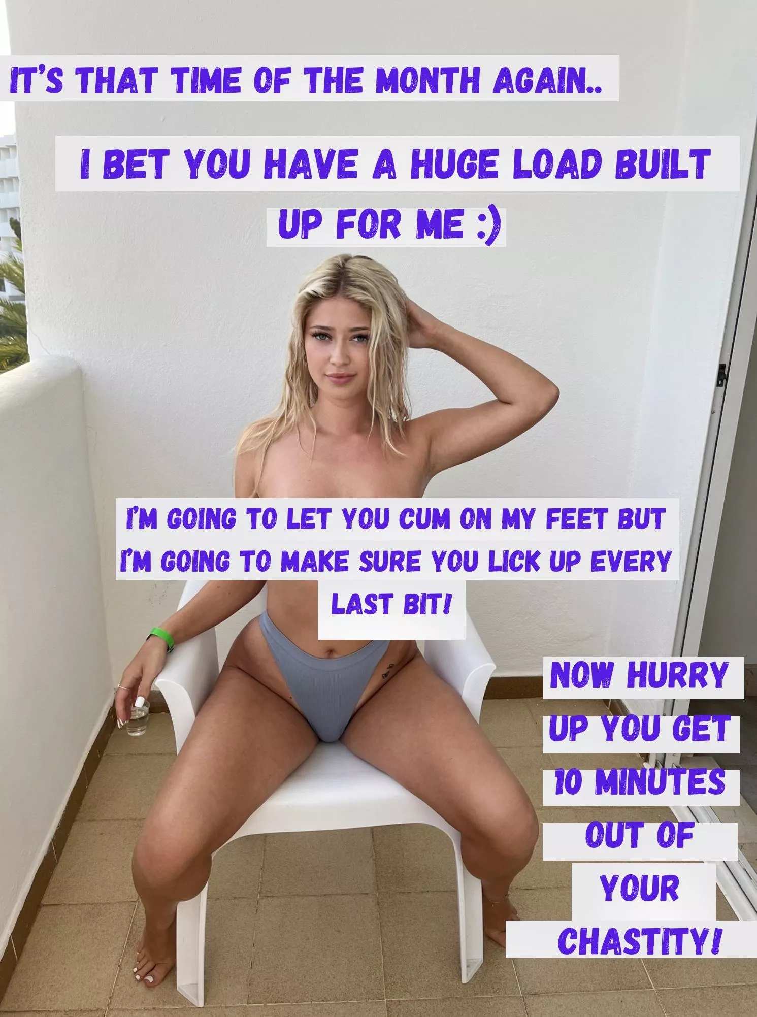 I'm in a good mood so you get 10 minutes but no longer! F19