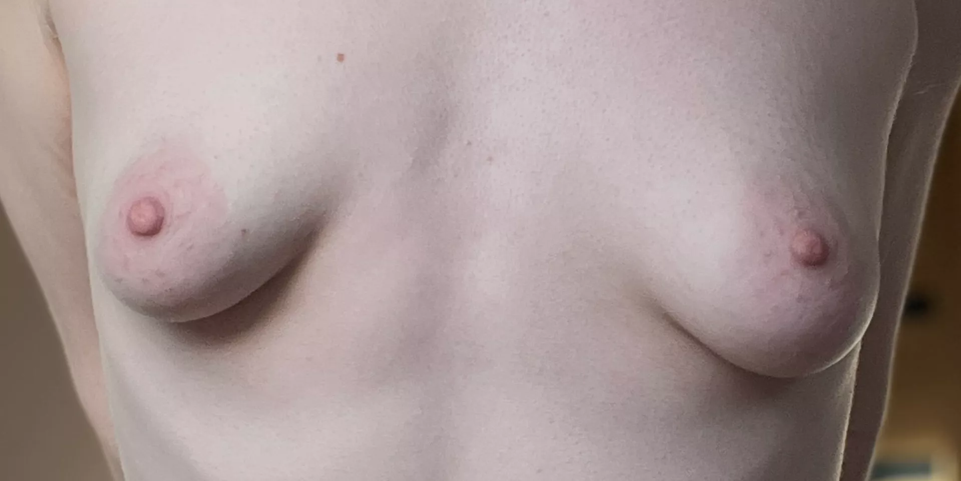 My tiny boobs with areolas are the perfect treat for Halloween today 🎃👻