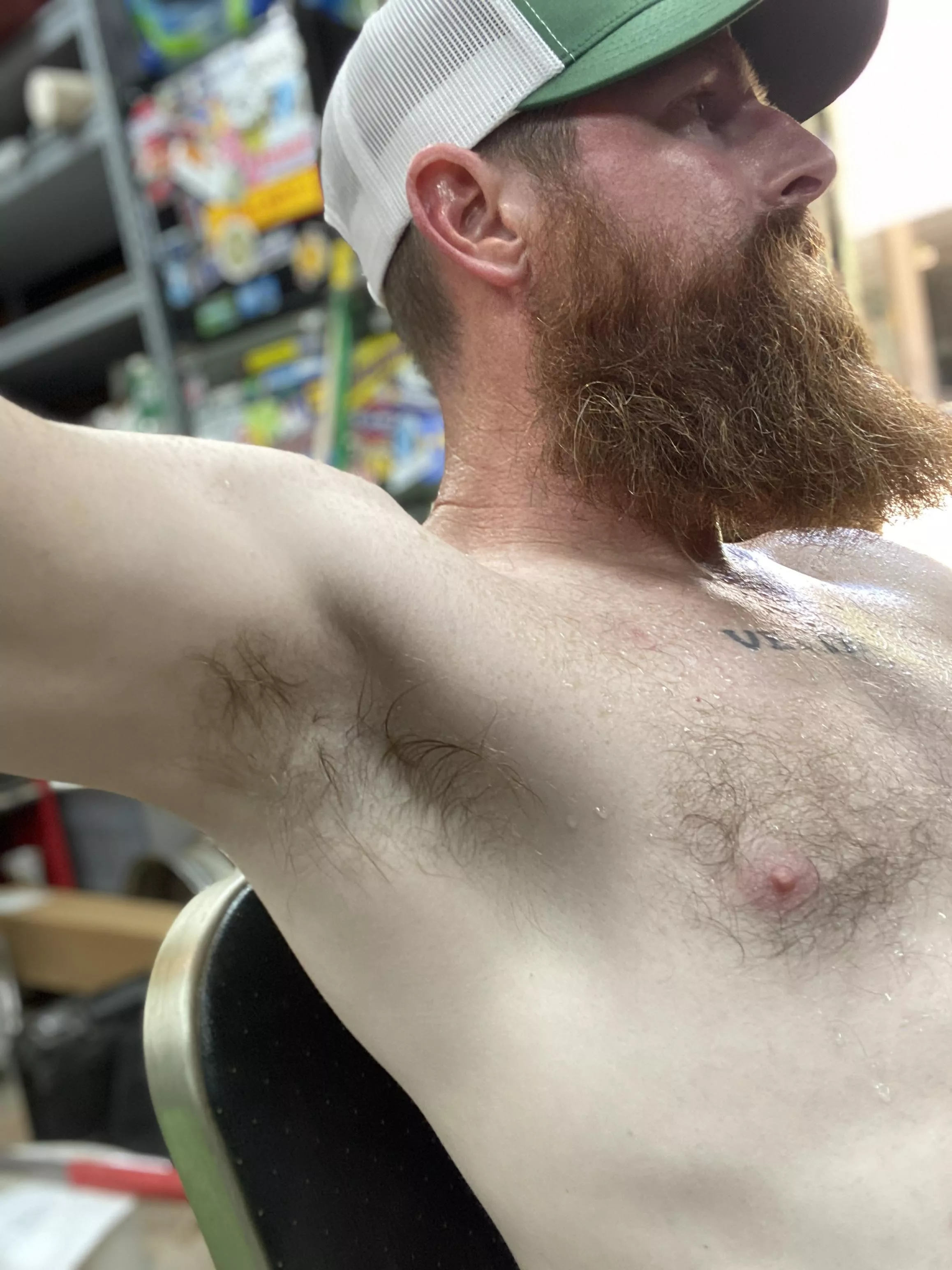 So sweaty and smelly. Would you sniff or lick?