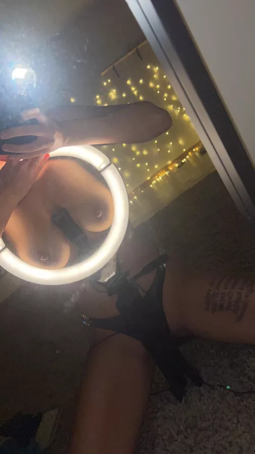 Surprised I got my tits through the ring light