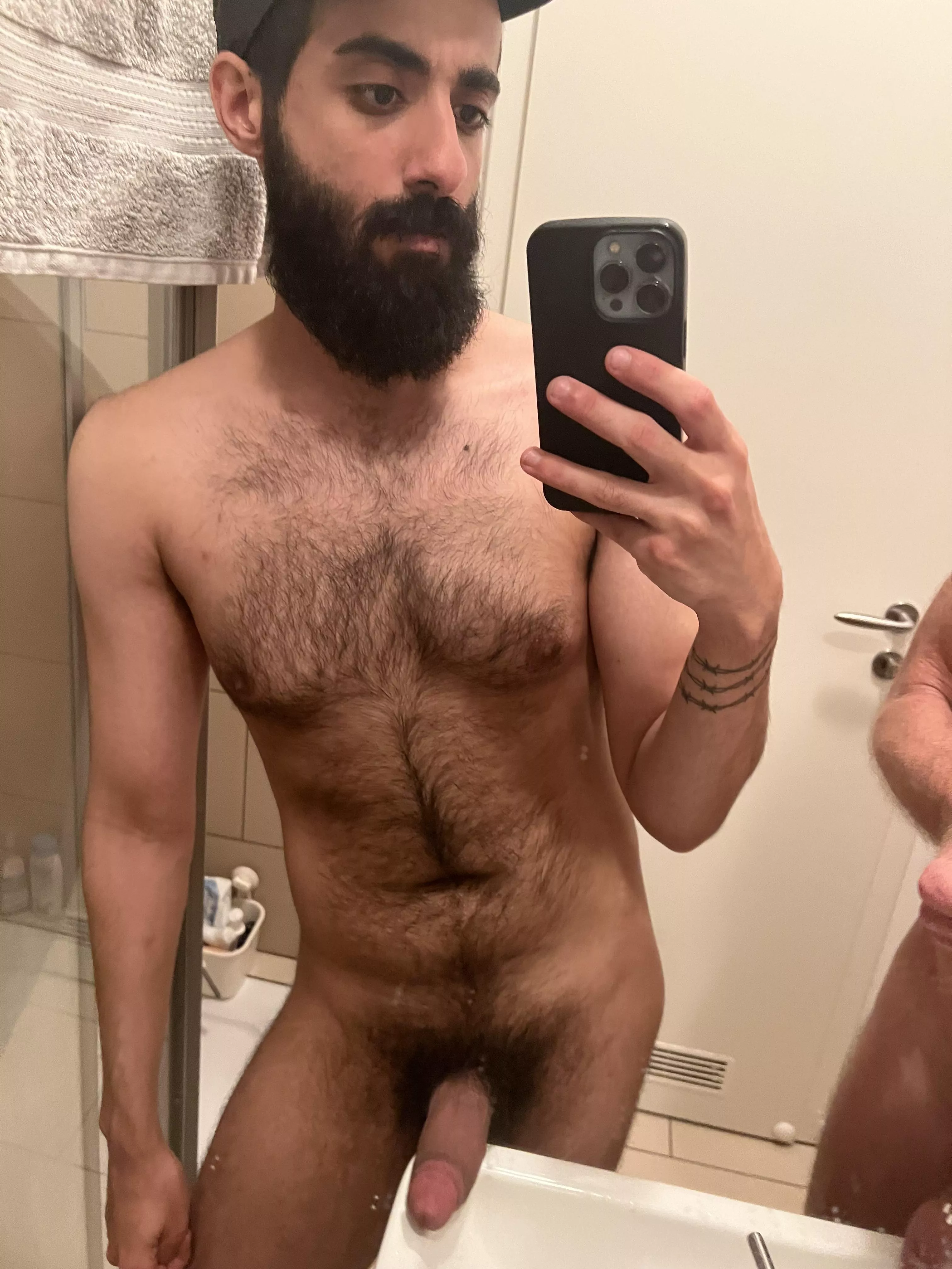 Thick beard and cock. Wait til u see the ass tho ☺️
