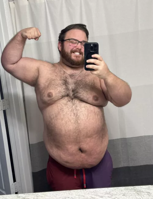 Trying to be a muscle cub