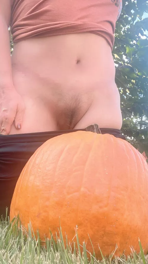 Wearing my bush as my costume…going back to shaved tomorrow