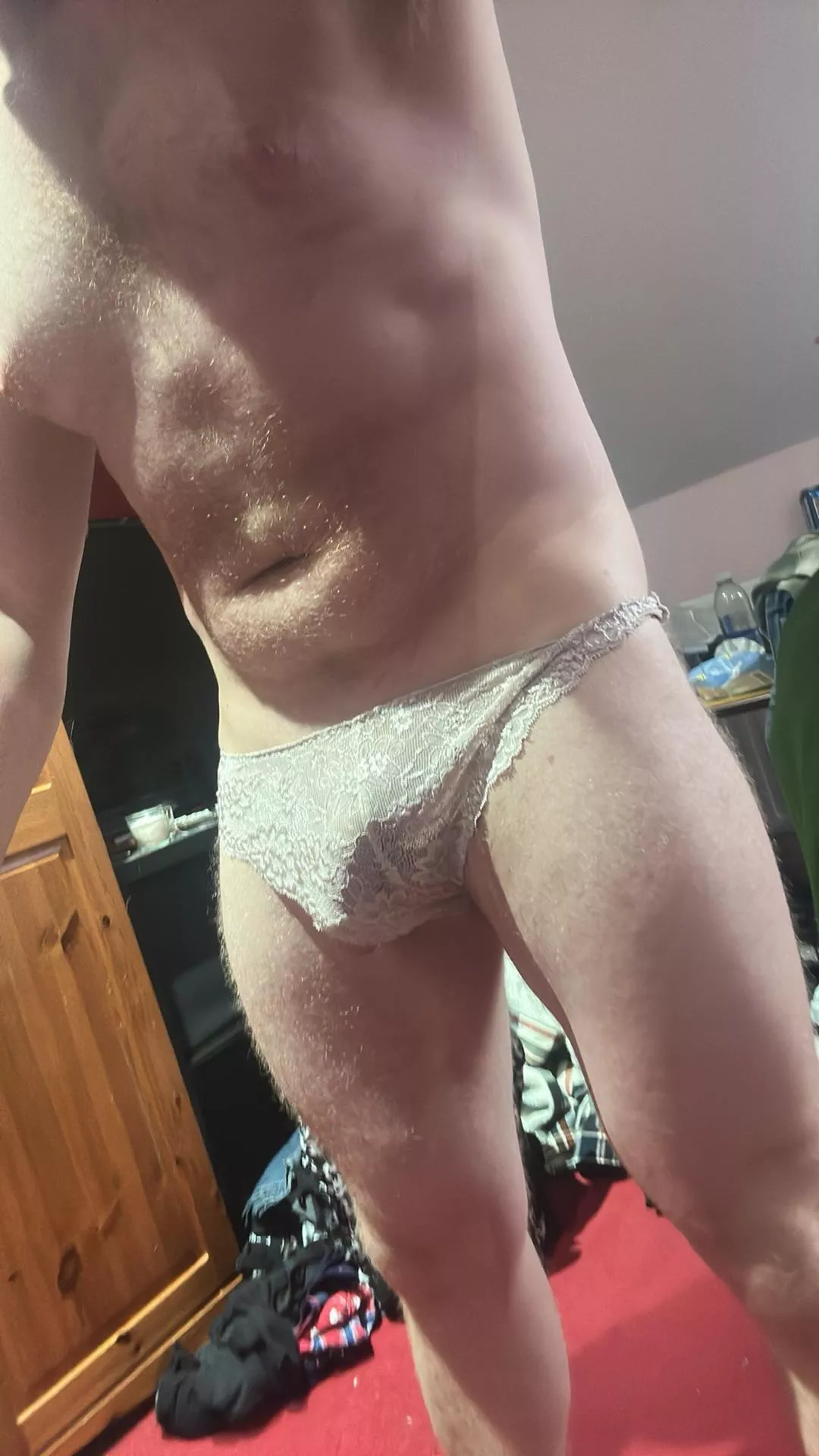 Going to meet my wife she doesn’t know I’m in her panties