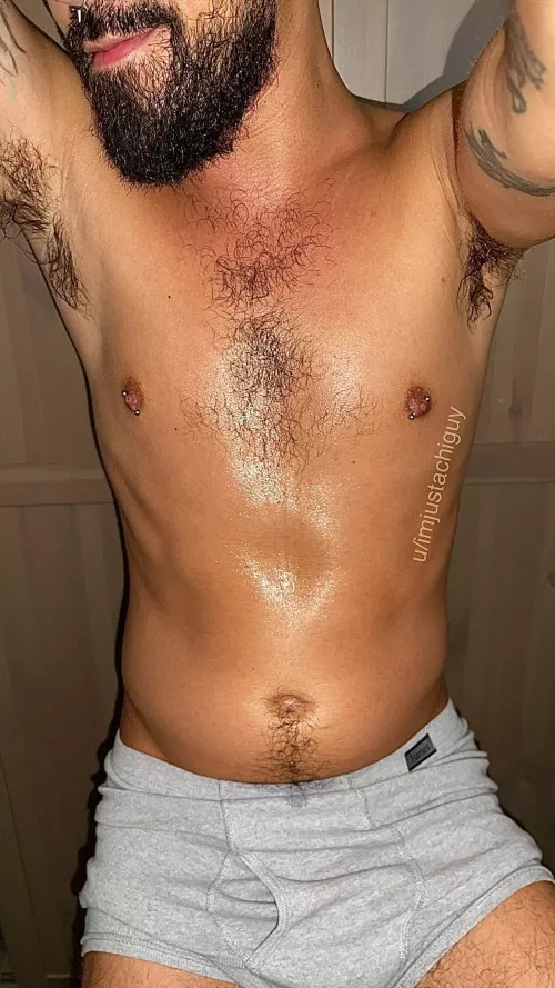 Got super sweaty from working out at home in my undies 😈💦