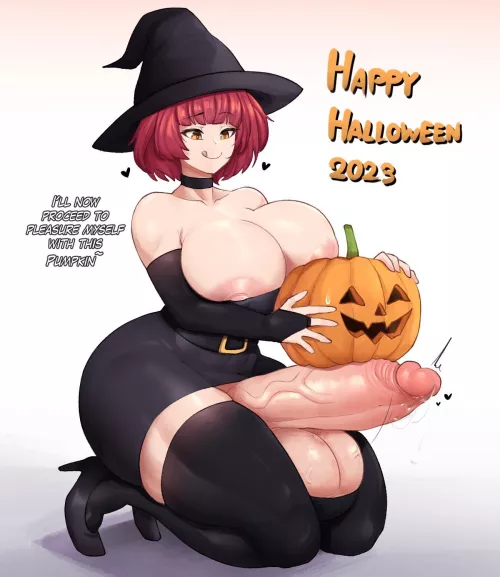 Happy Halloween to the Futa girls who hump pumpkins 🤤 (AnestesiaZ)