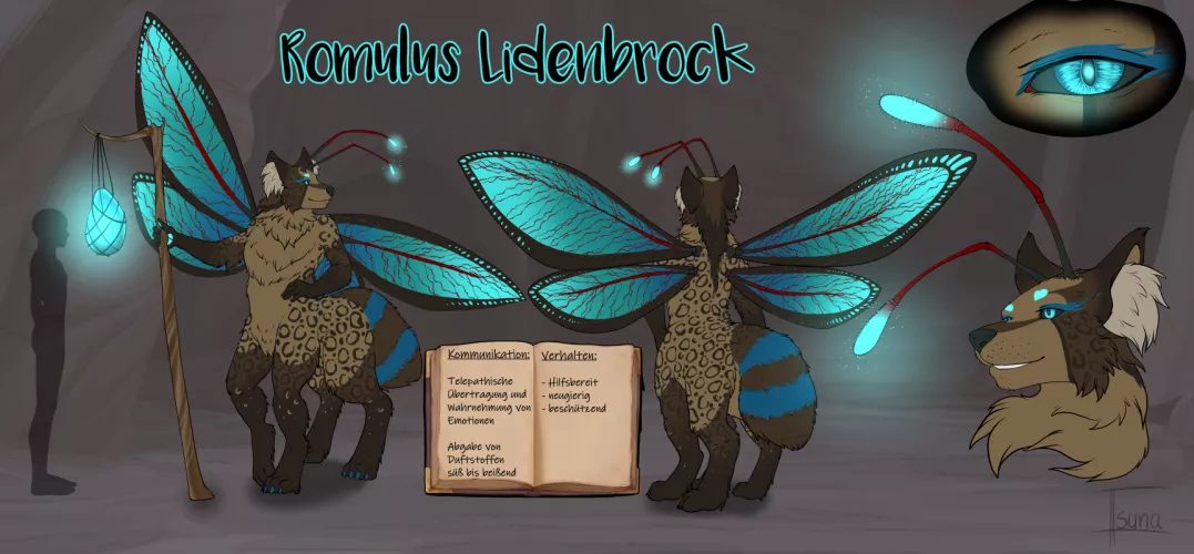 Now the refsheet from my Fursona Romulus (by Isuna_Arts)