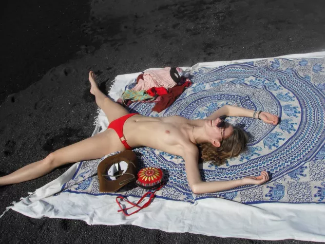 The simplest way to get a even tan is going topless