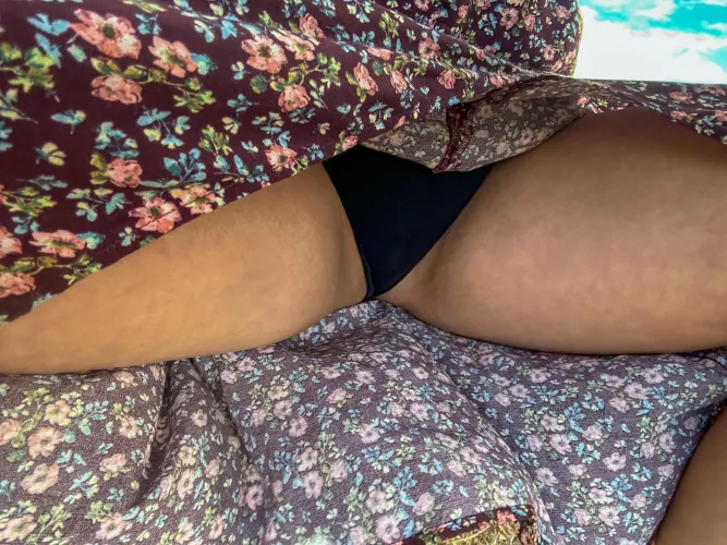 The wind kept blowing up my skirt today, giving everyone a show