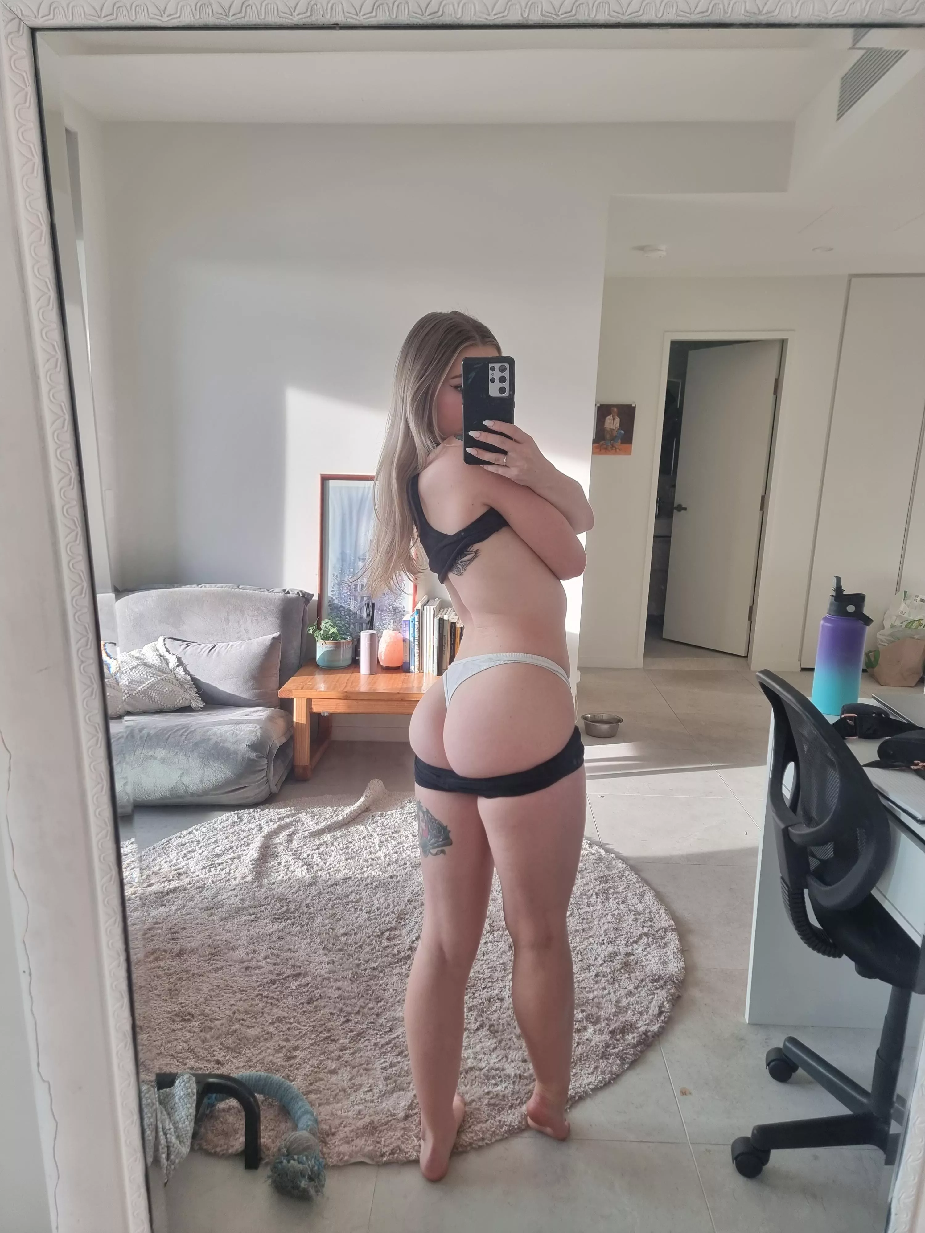 This wedgie is really tightly jammed in my ass crack