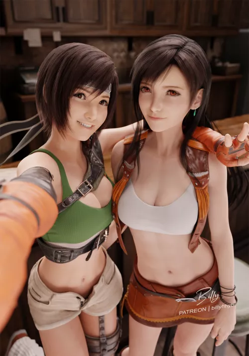 Yuffie and Tifa take a selfie (Billy)