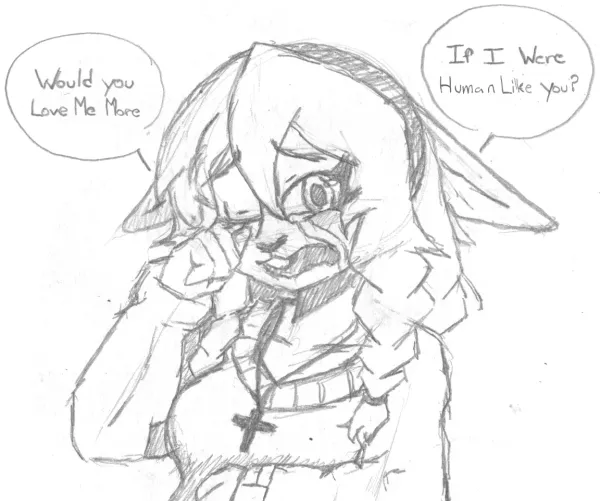 Christian Bunny Girl Feeling A Little Sad Today.