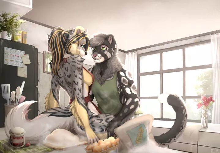 cute scene of making sweet buns, I published this drawing on my FA account earlier - CreativeEvil (you can find it here)