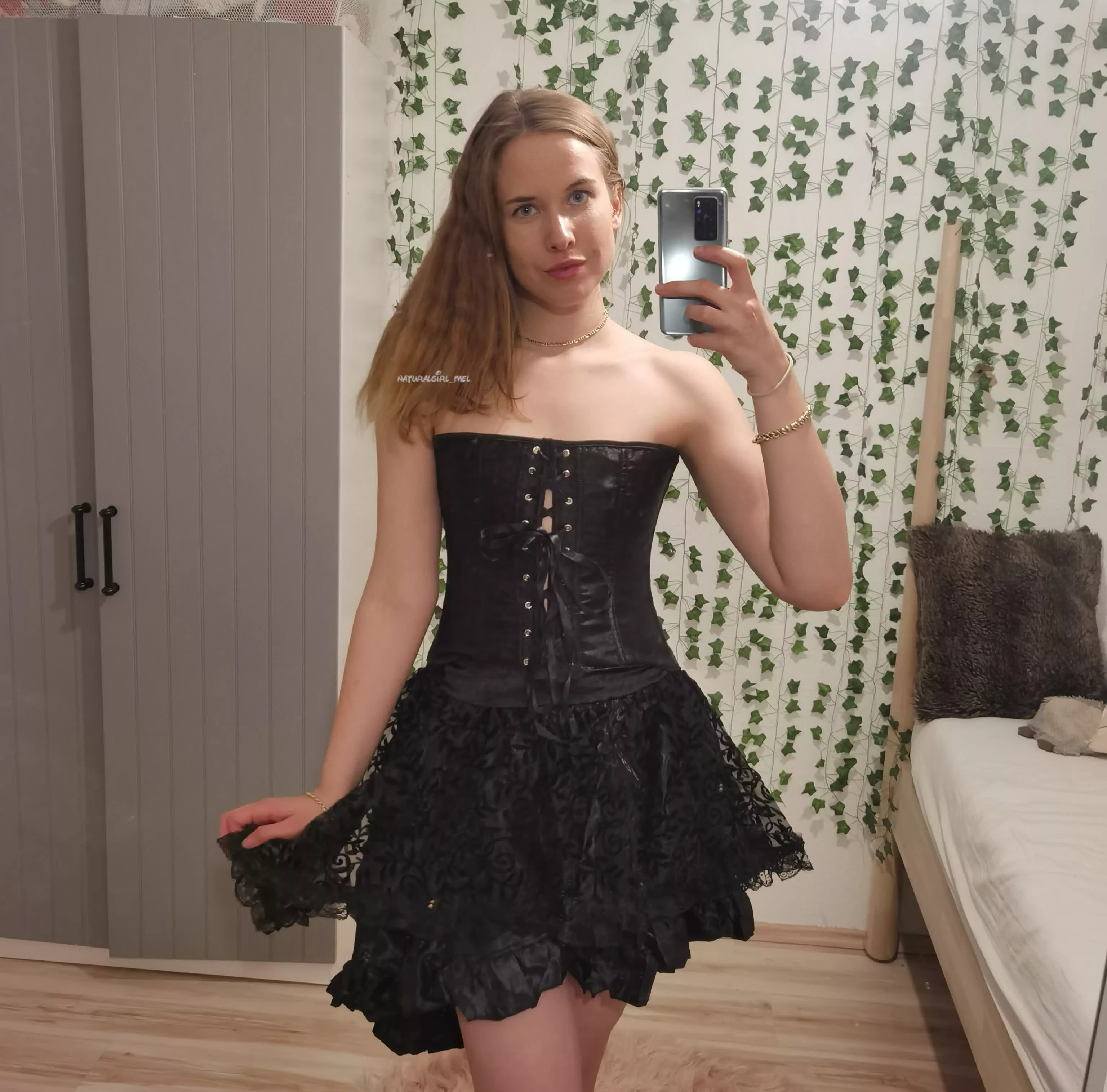 I tried on a goth dress for the first time today [F]