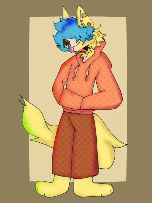 My fursona chilling [Art by me]