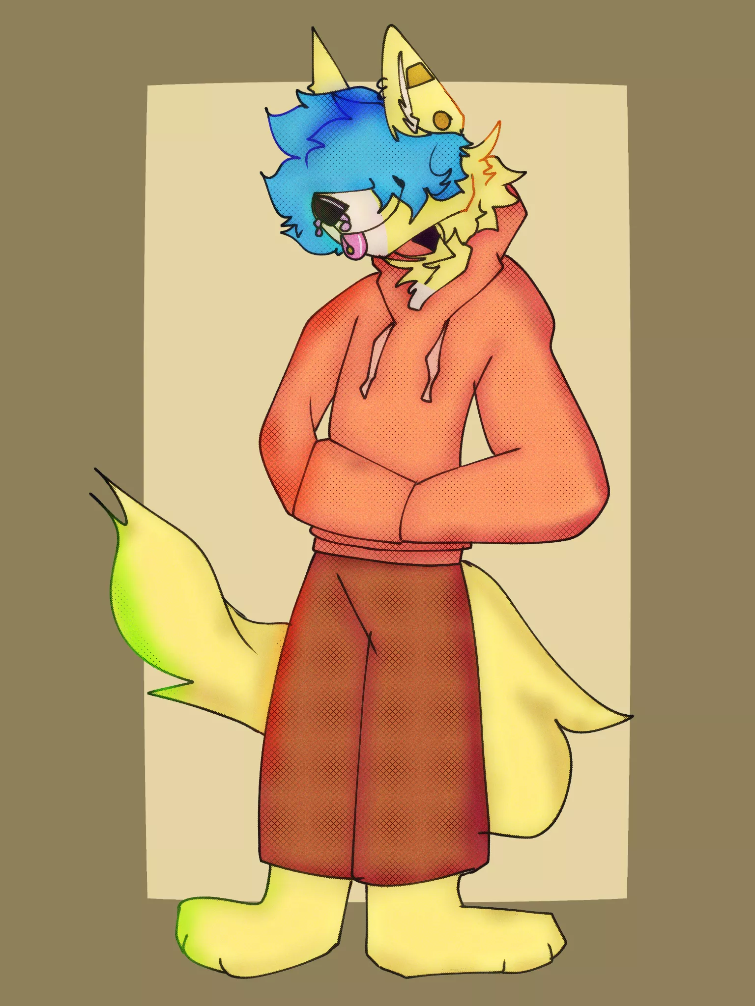 My fursona chilling [Art by me]
