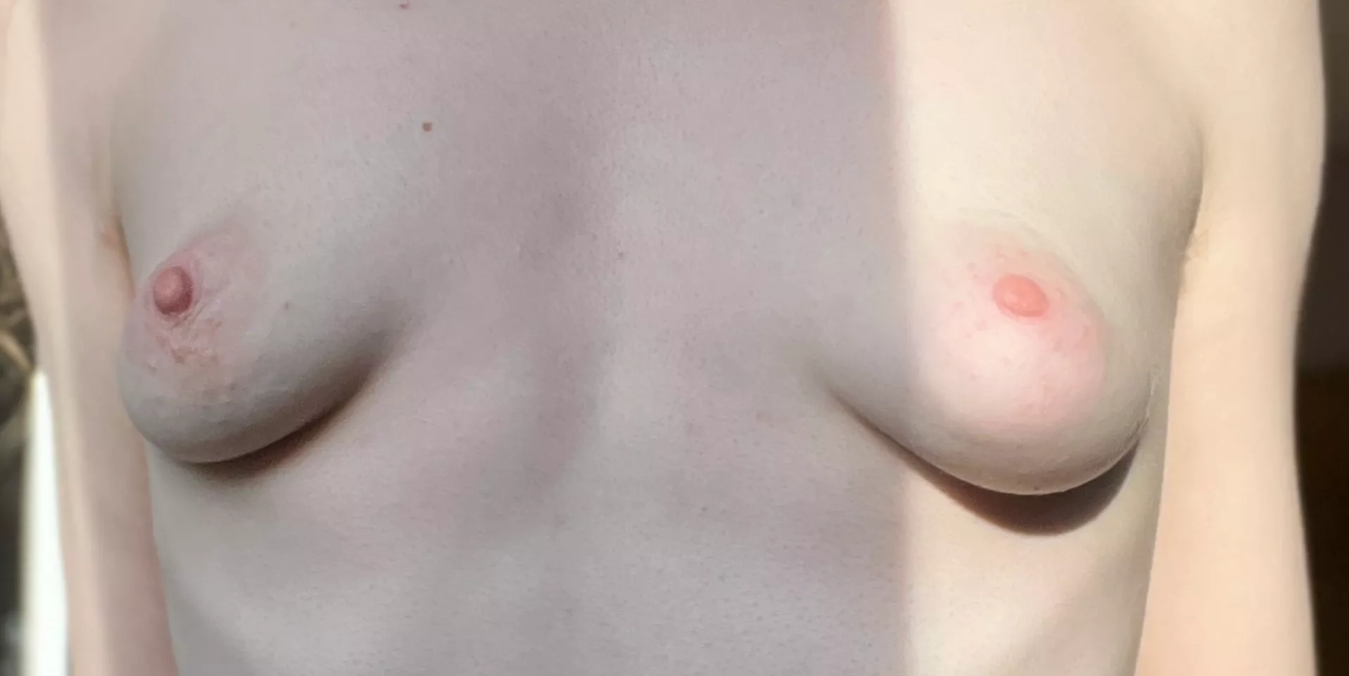 My tits with areolas are made to go into your mouth