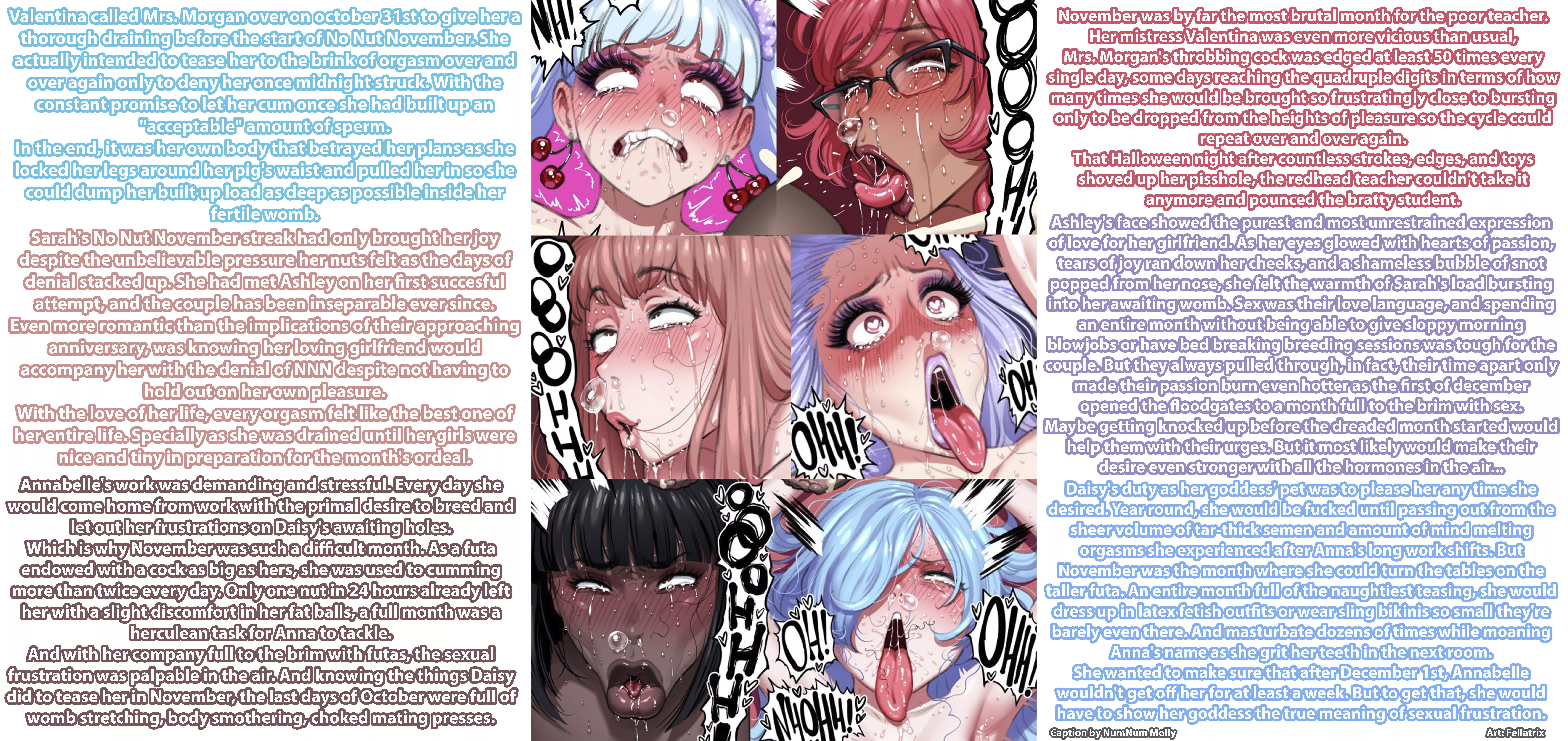 NNN Preparation Day [Futanari][No Nut November][Collage][Futadom][Mating Press][Impregnation][Teasing][Edging][Long][Artist: Fellatrix]