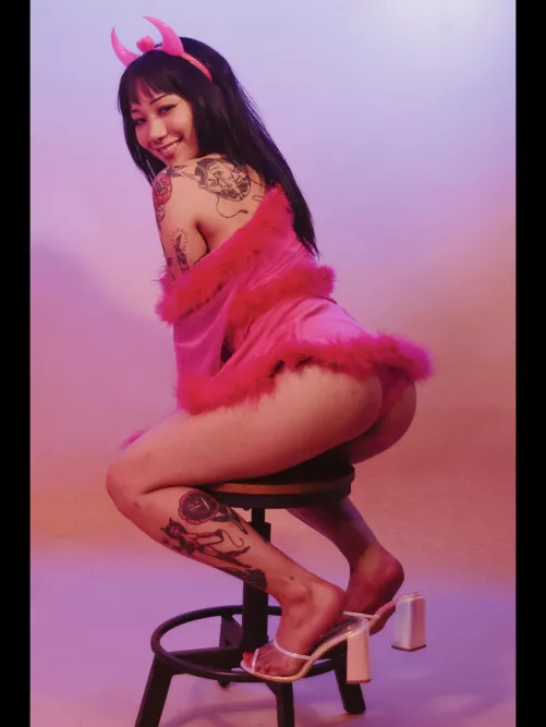 This little devil would love to sit her ass on your face