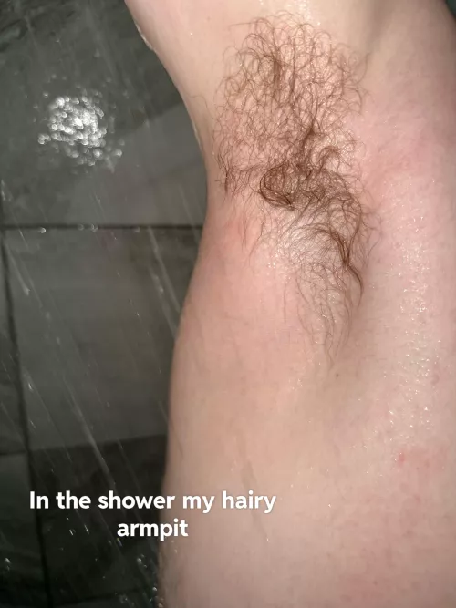 Wet hairy armpit