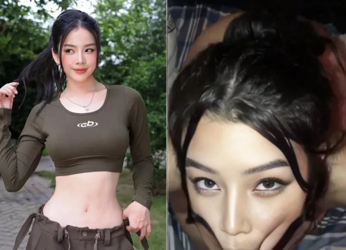 Asian gf blowjob intensely