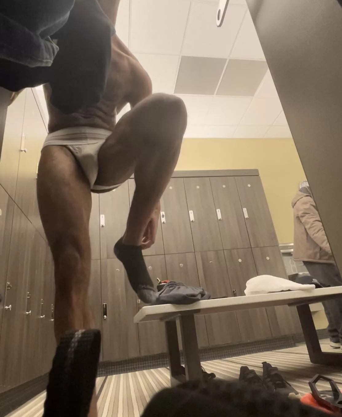 Crazy leg day, jockstrap was sopping wet with sweat when I peeled it off