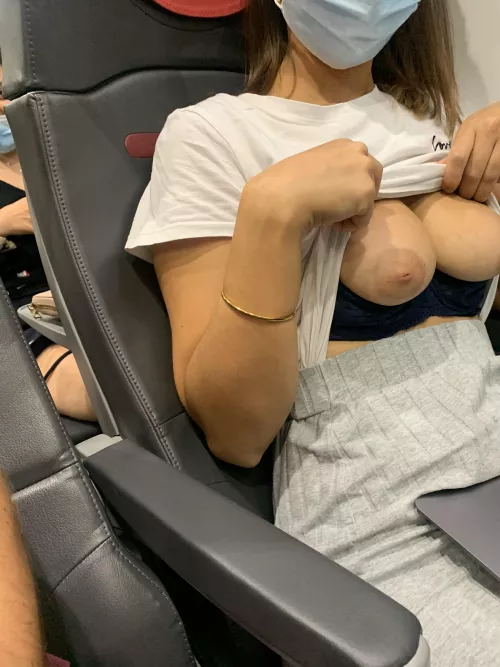 Flashing my nipples in a public train