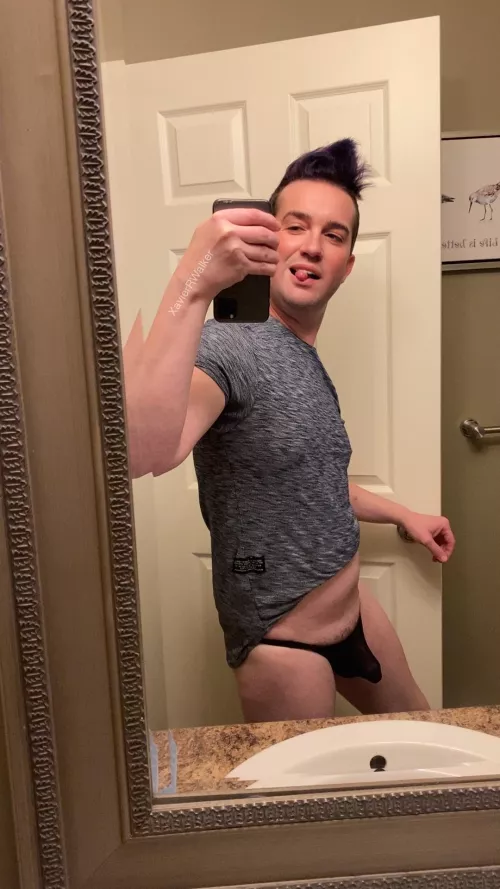 It was a black thong kinda day! Right choice?