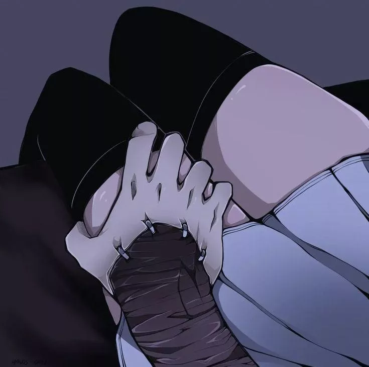 LF Color Source: 1girl, sitting, thighs, closed up, thigh high socks, pleated skirt, thigh groping