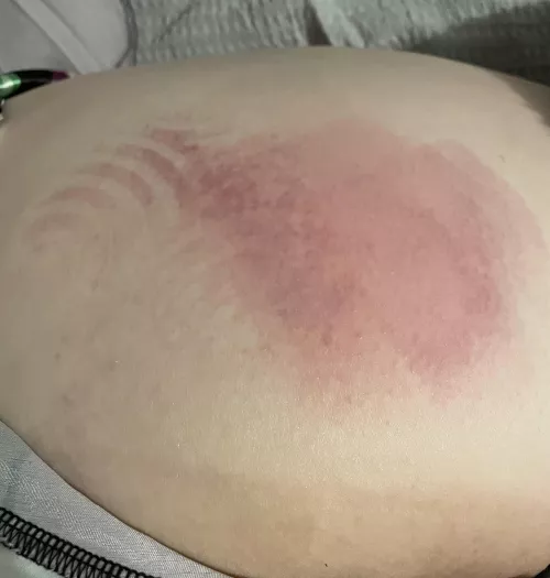 Had a new paddle therefore punishment needed. Only light as we were testing it out.