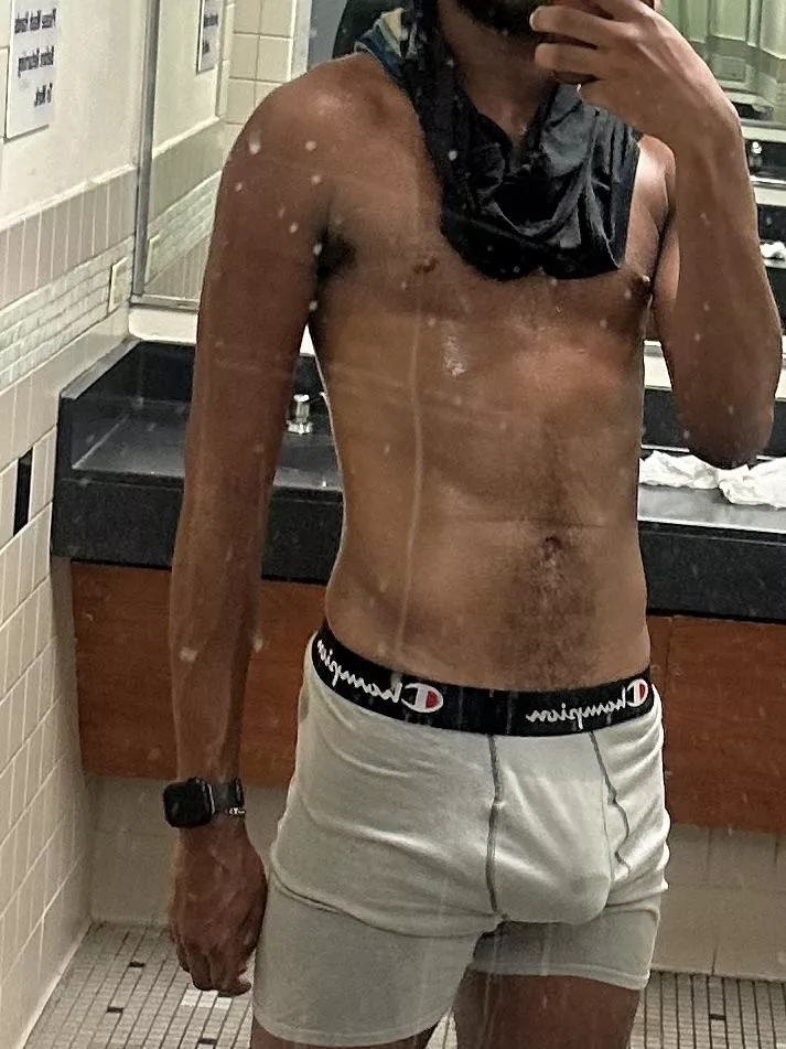 If you look closely, my boxers are drenched in sweat ;)