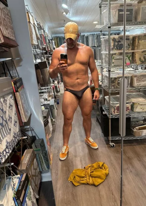 I'm feeling a bit frisky at work, closed up shop early, and already pulled down my pants. Now, what should I do?