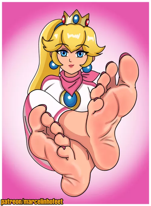 Princess Peach (Super Mario Bros) [Artist: Marcelinhofeet]