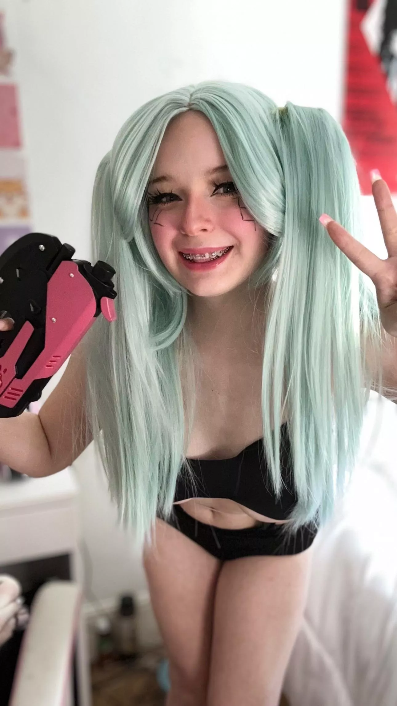 rebecca from cyberpunk! 💕 by me (mimixfae)