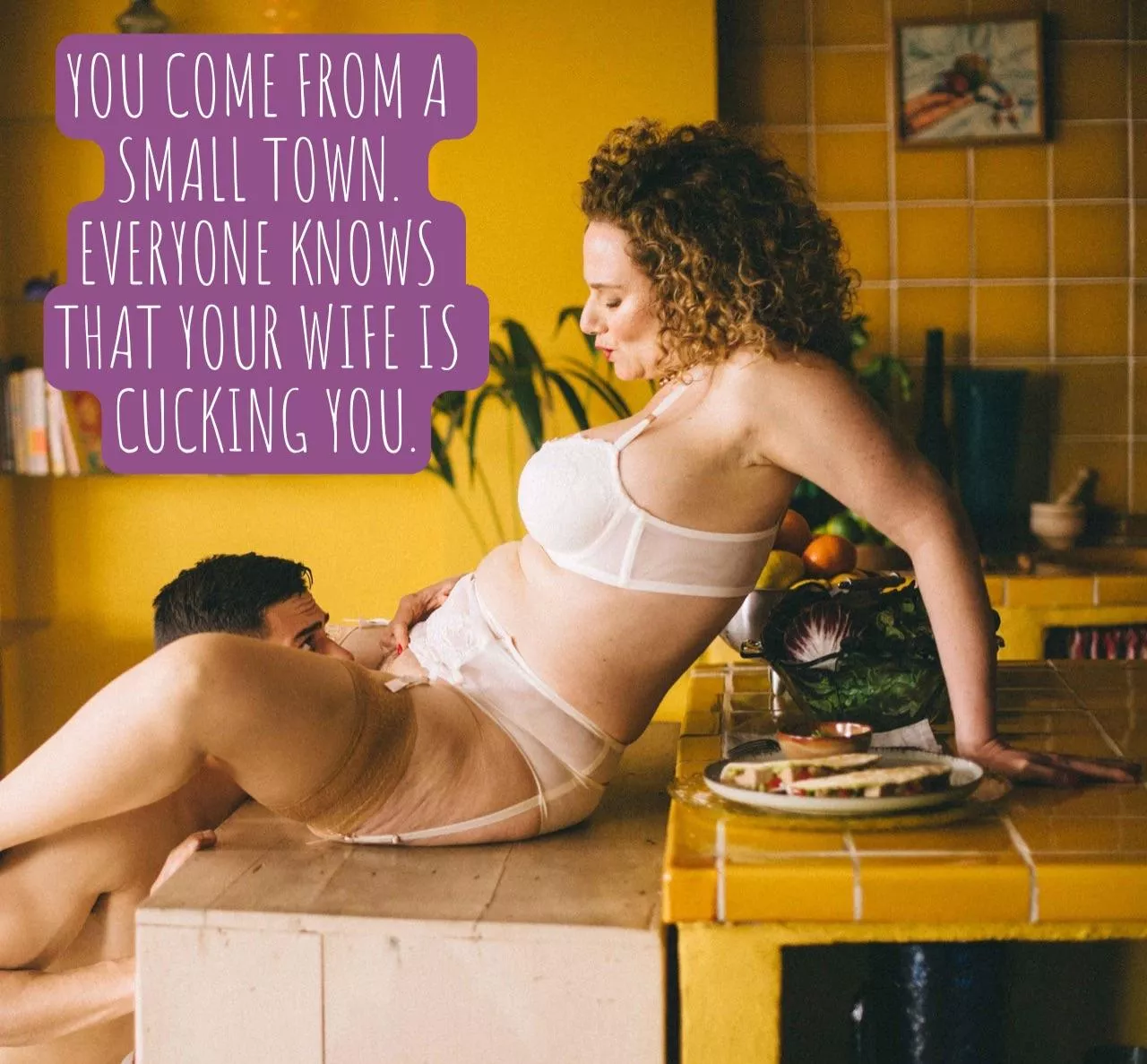 They all stare, point, and laugh