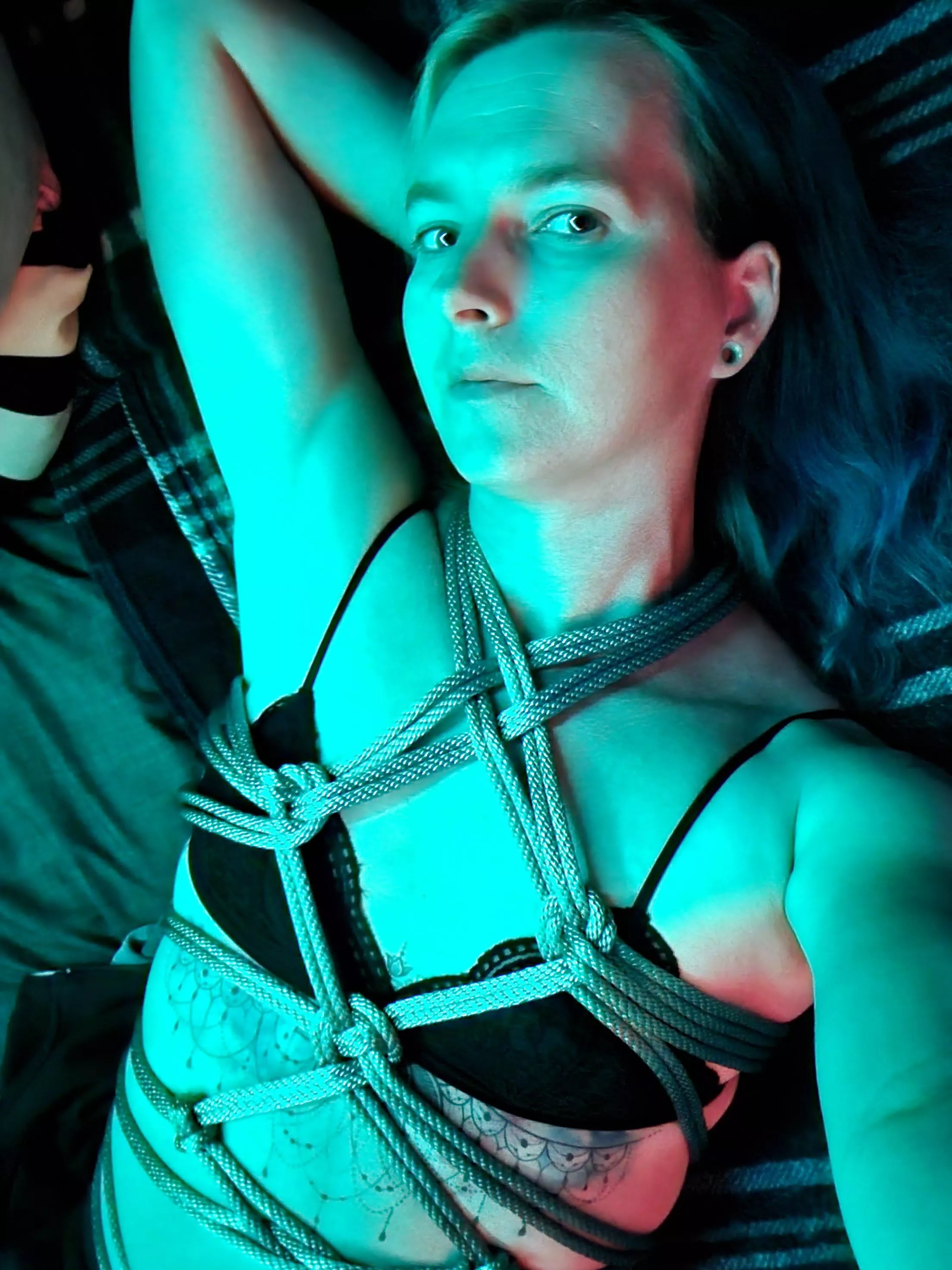 Trying new harness ideas. Self tied