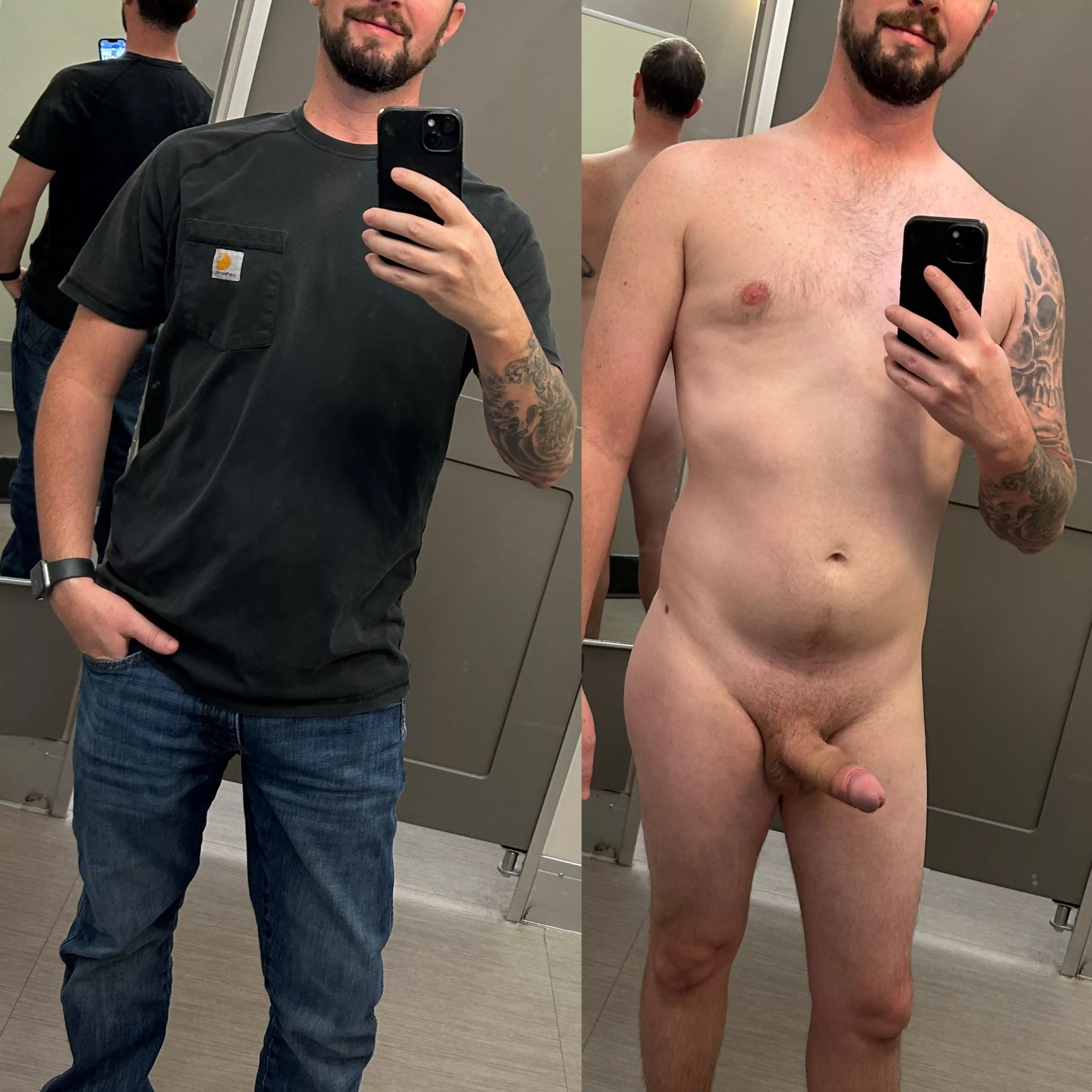 [32] Welcome to Target, what you’re looking for is…(takes cloths off)...that way!