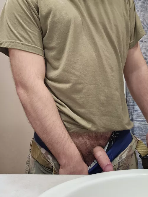 Always good to cum home and undo the belt