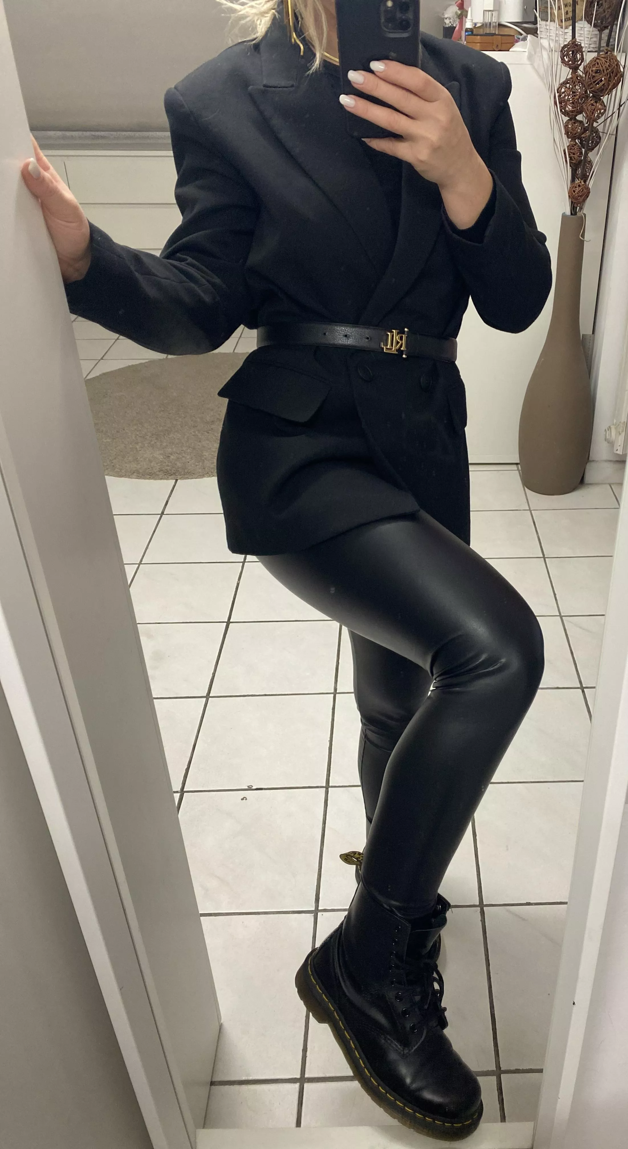 Leggings in leather and dr marten’s