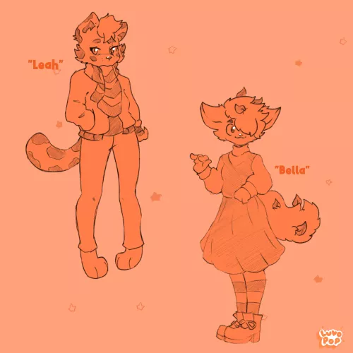 New designs, which one do y'all prefer? ^=^ (by me, Luvopop! 🧡)