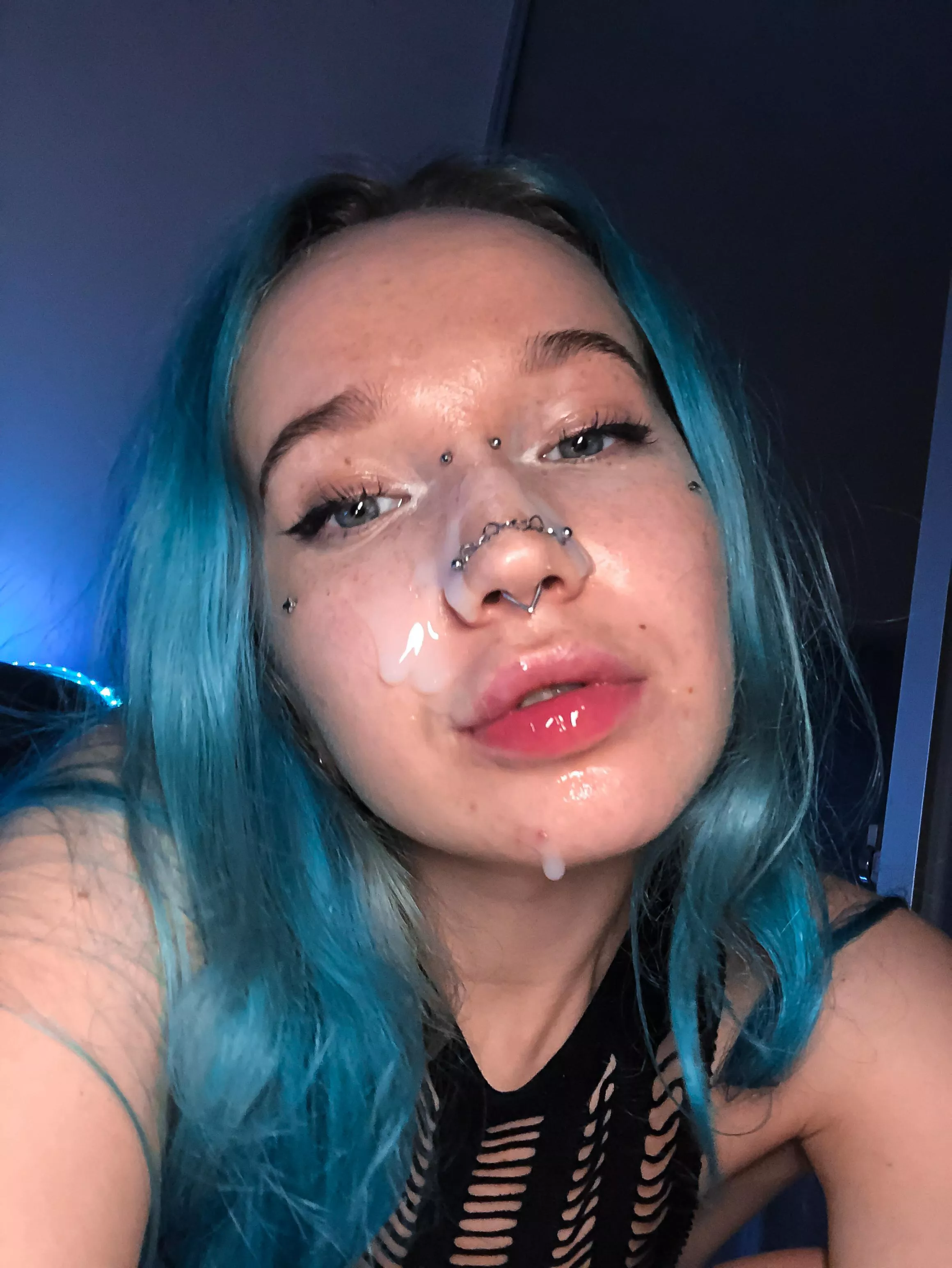 Selfies after I've been brutally whipped in the mouth.