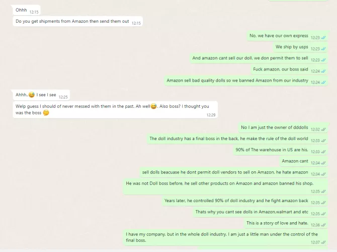 The reason why we can't see sex dolls at Amazon