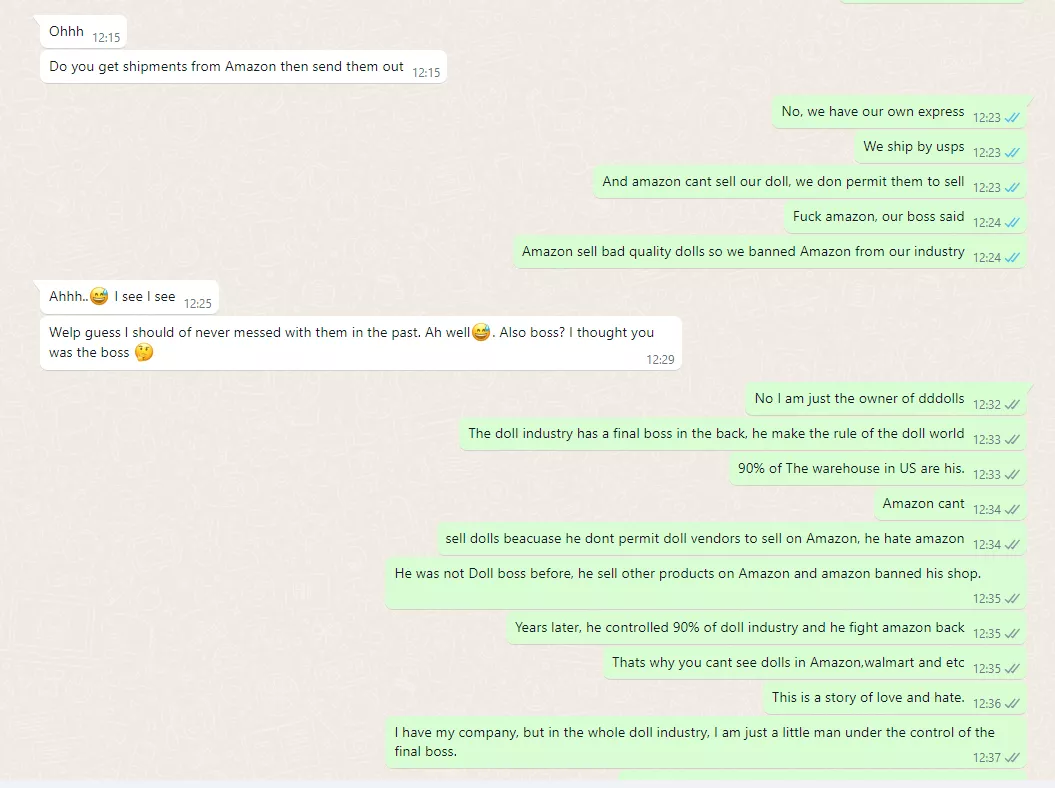 The reason why we can't see sex dolls at Amazon