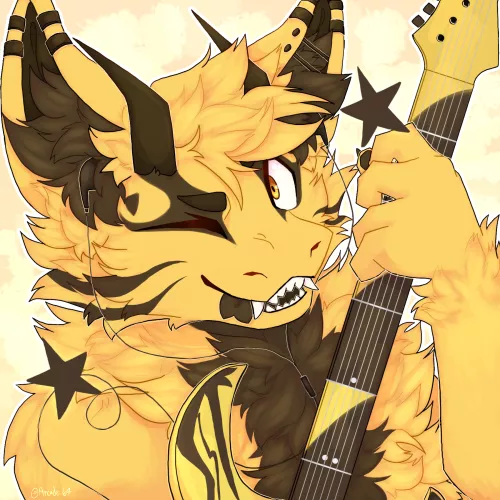 🎸🐉 | Yet another fluffy derg commission!
