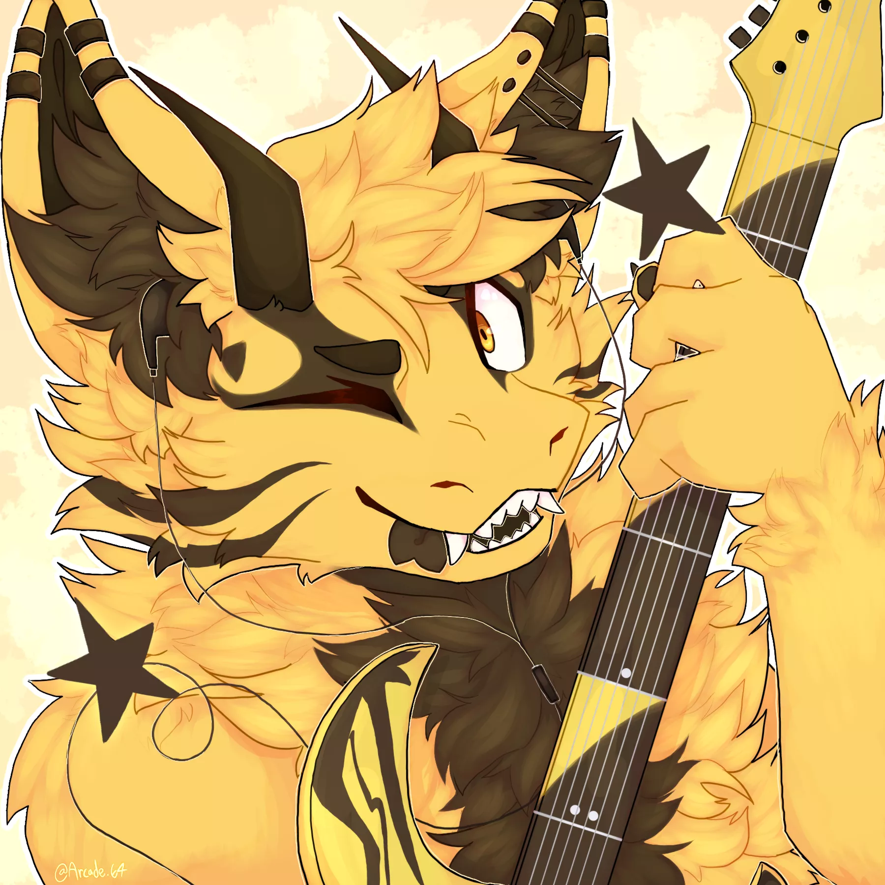 🎸🐉 | Yet another fluffy derg commission!