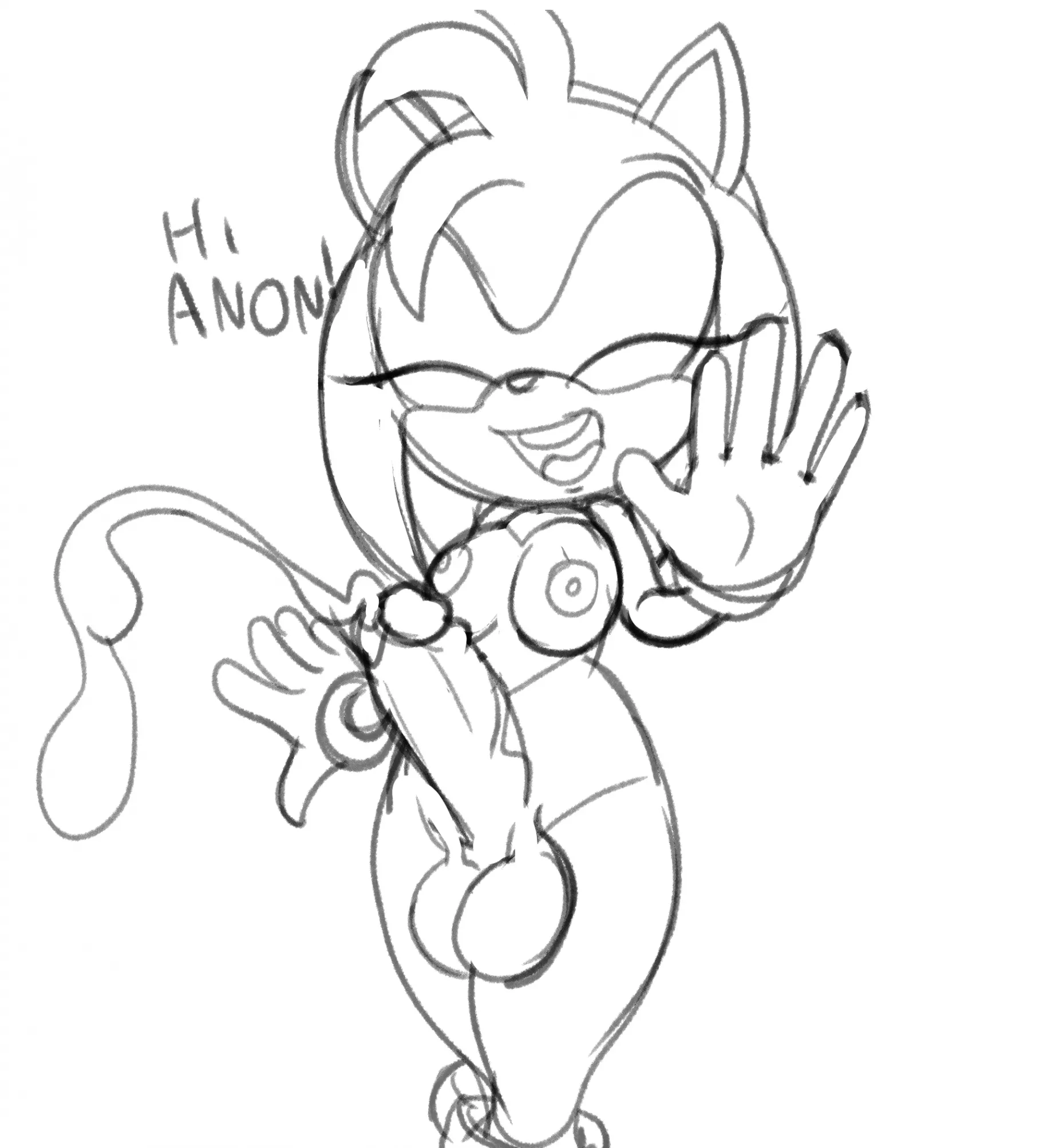Amy, (Maybe too) Happy to see you (Artist:Fourssss)