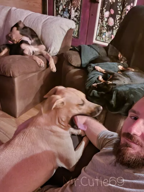 Hanging out with the babies