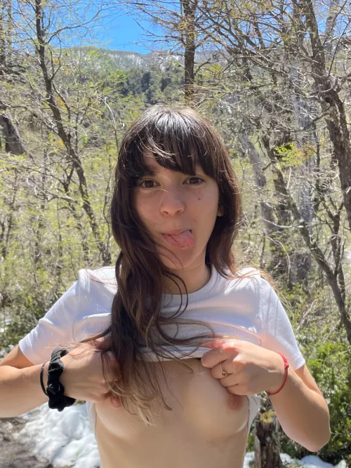 I love my little boobs and also outdoor